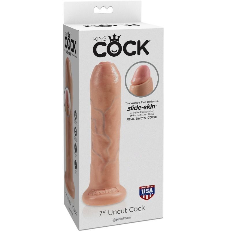 KING COCK - DILDO REALISTA NATURAL SEM CORTES 21 CM