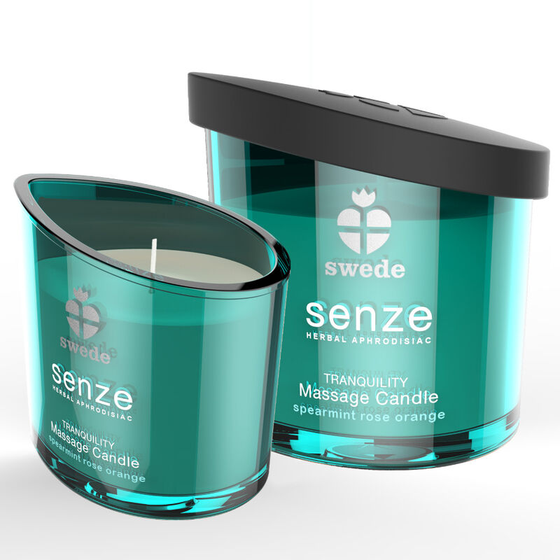 SWEDE - SENZE TRANQUILITY MASSAGE CANDLE - MINT, ROSE, ORANGE