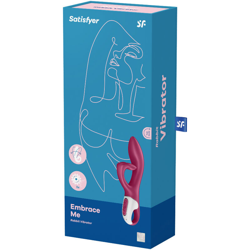 SATISFYER - VIBRADOR EMBRACE ME VERMELHO PONTO G