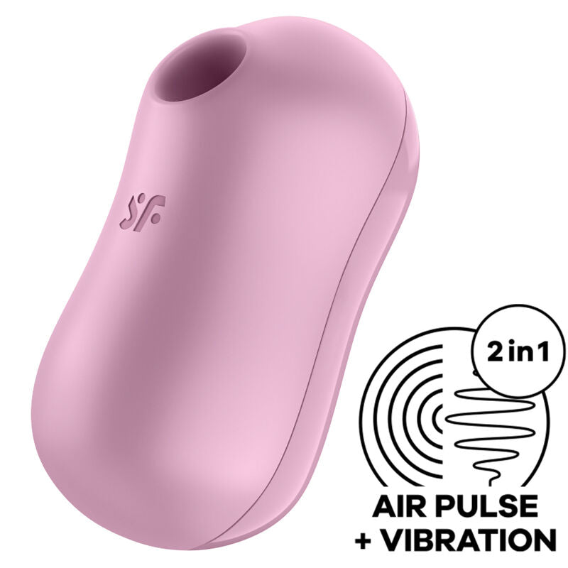 SATISFYER - COTTON CANDY LILAC VIBRATOR AND STIMULATOR