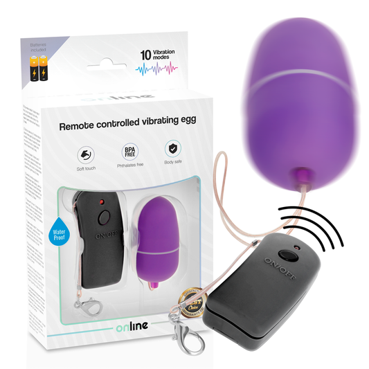 ONLINE - OVO VIBRANTE COM CONTROLE REMOTO LILAC