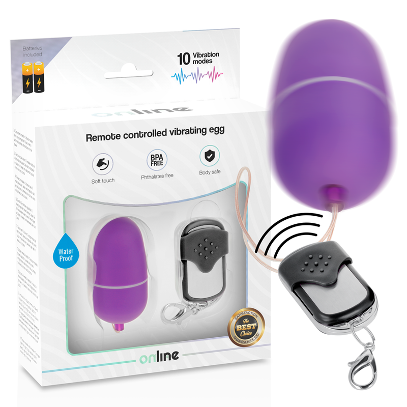 ONLINE - REMOTE CONTROL VIBRATING EGG M LILAC