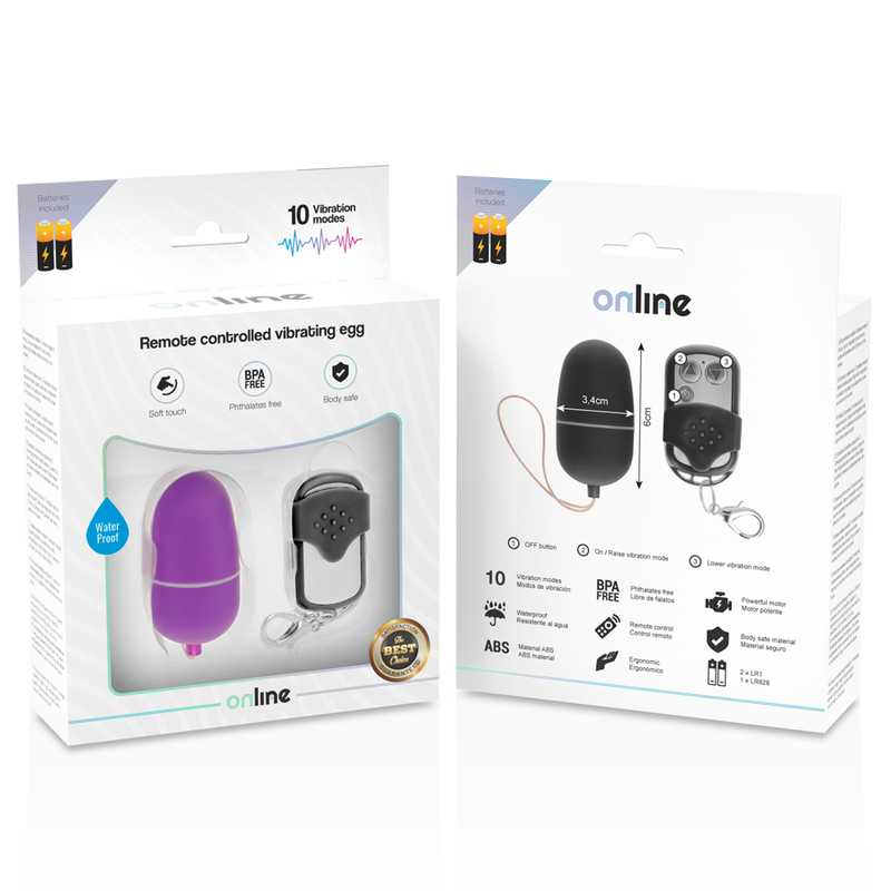 ONLINE - REMOTE CONTROL VIBRATING EGG M LILAC