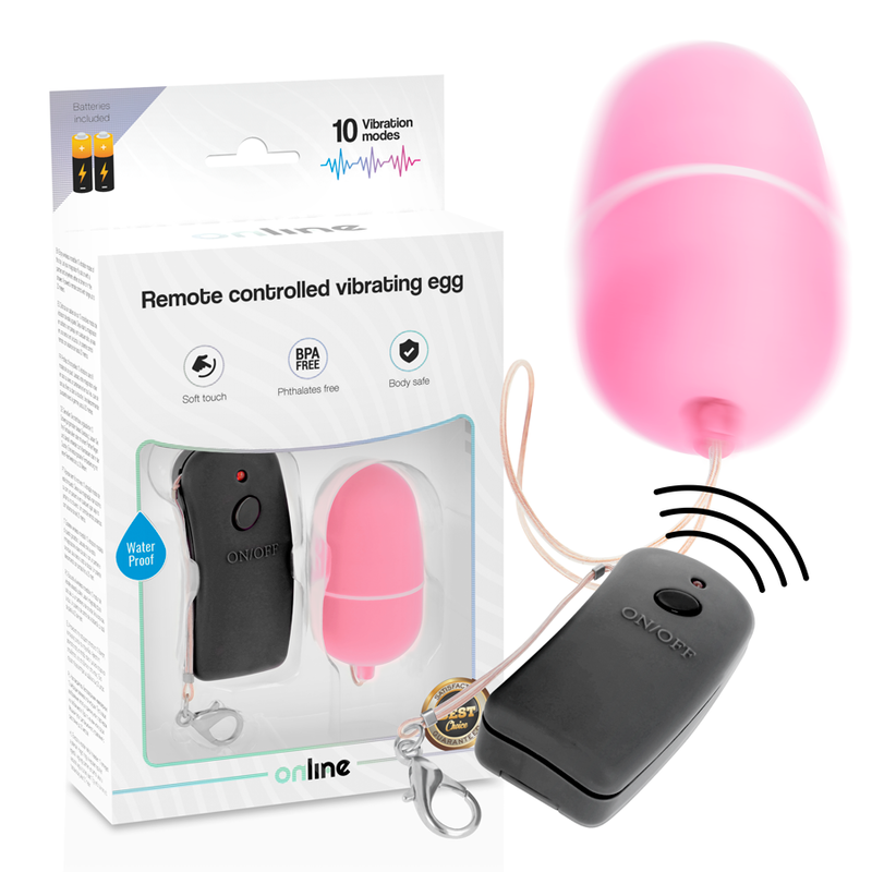 ONLINE - OVO VIBRANTE ROSA COM CONTROLE REMOTO