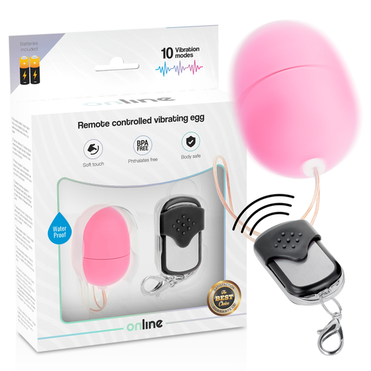 ONLINE - PINK REMOTE CONTROL VIBRATING EGG