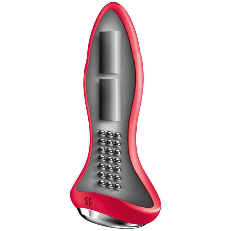 SATISFYER - ROTATOR PLUG 1+ PLUG VIBRADOR APP ROJO