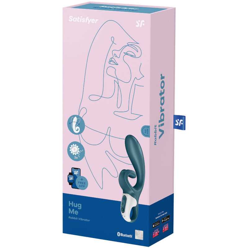 SATISFYER - HUG ME VIBRATOR RABBIT APP BLUE