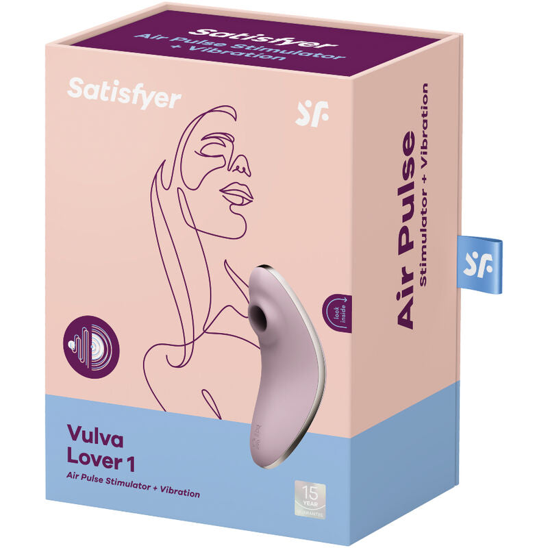 SATISFYER - VULVA LOVER 1 ESTIMULADOR E VIBRADOR AZUL