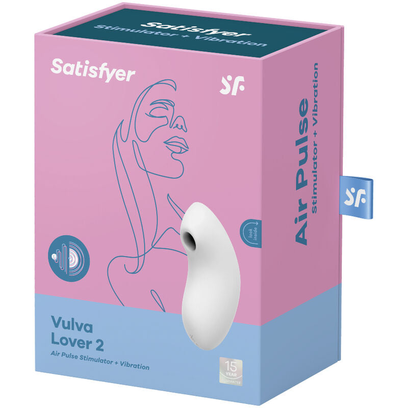 SATISFYER - VULVA LOVER 2 ESTIMULADOR E VIBRADOR AZUL