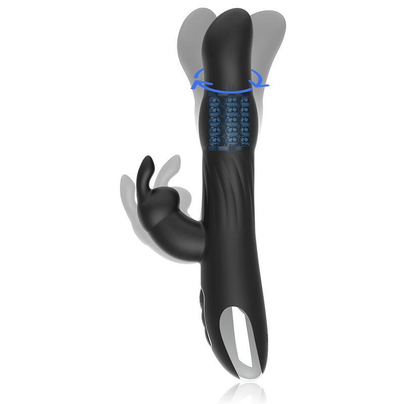 BRILLY GLAM - MOEBIUS RABBIT VIBRATOR &amp; ROTATOR COMPATIBLE WITH WATCHME WIRELESS TECHNOLOGY