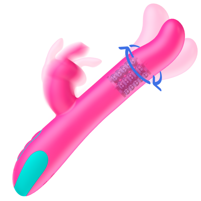 HAPPY LOKY - PLUTO RABBIT VIBRATOR &amp; ROTATOR COMPATIBLE WITH WATCHME WIRELESS TECHNOLOGY