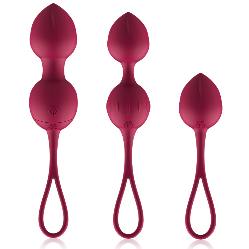 CICI BEAUTY - SILICONE PREMIUM 3 CONTAS KEGEL VIBRATÓRIAS CONTROLE REMOTO