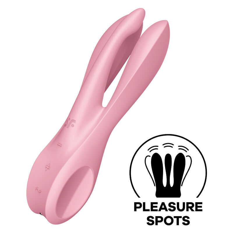 SATISFYER - TRÊS 1 VIBRADOR AZUL