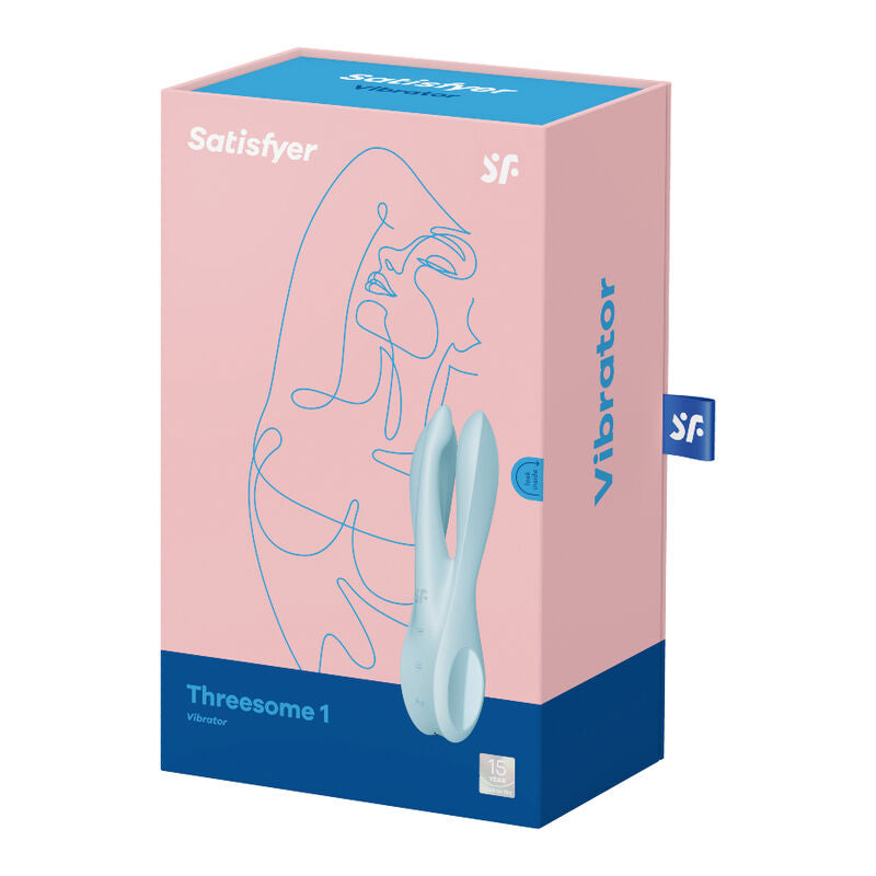 SATISFYER - TRÊS 1 VIBRADOR AZUL