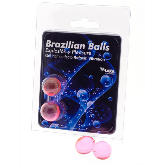 TALOKA - BOLINHAS BRASILEIRAS GEL EXCITANTE EFEITO VIBRATÓRIO REFRESCANTE 2 BOLAS