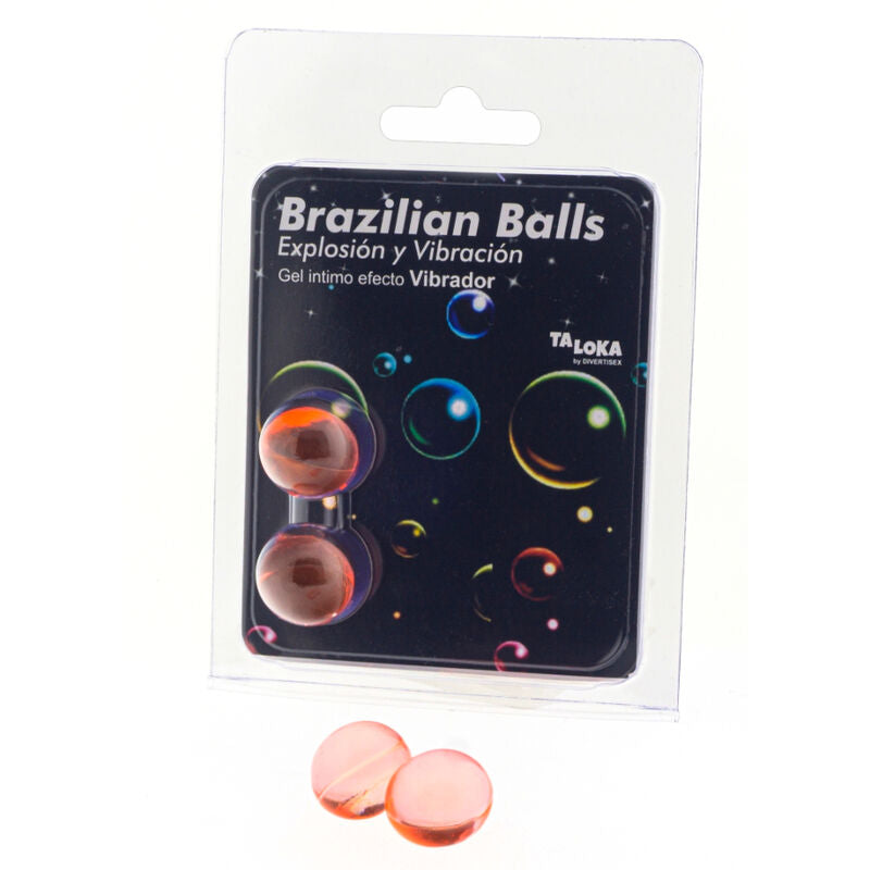 TALOKA - BOLAS BRASILEIRAS GEL EFEITO VIBRAÇÃO 2 BOLAS