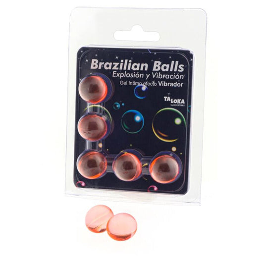 TALOKA - BOLAS BRASILEIRAS GEL EFEITO VIBRAÇÃO EXCITANTE 5 BOLAS