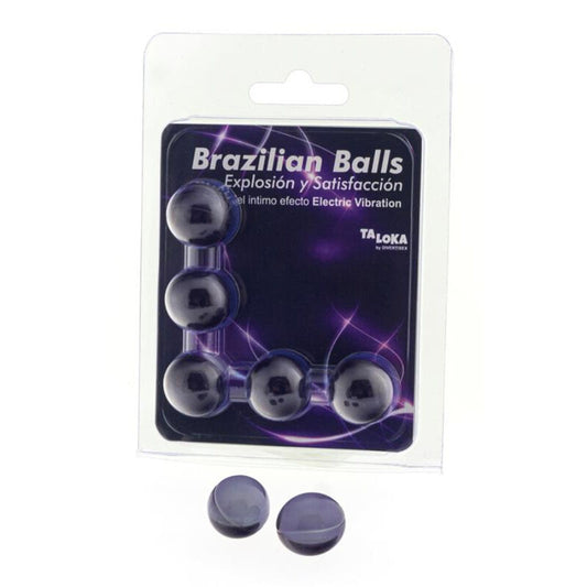 TALOKA - BOLAS BRASILEIRAS GEL EXCITANTE EFEITO VIBRAÇÃO ELÉTRICA 5 BOLAS