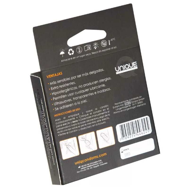 UNIQ - CLASSIC LATEX-FREE CONDOMS 3 UNITS