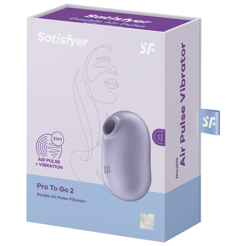 SATISFYER - PRO TO GO 2 VIBRADOR E ESTIMULADOR DUPLO VIOLETA