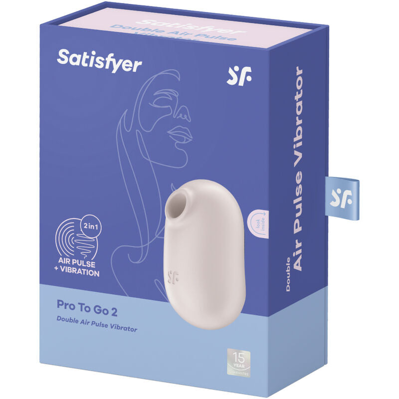 SATISFYER - PRO TO GO 2 DOUBLE VIOLET VIBRATOR AND STIMULATOR