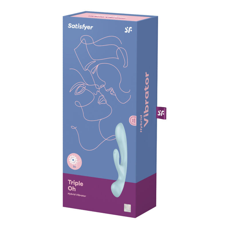 SATISFYER - VIBRADOR HÍBRIDO TRIPLE OH ROSA