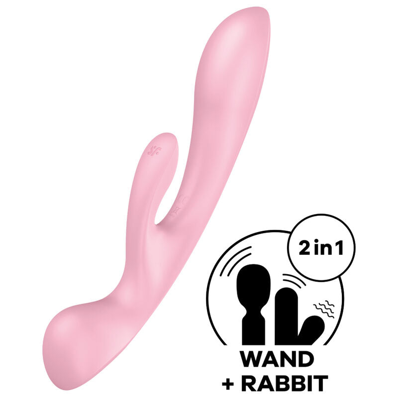 SATISFYER - VIBRADOR HÍBRIDO TRIPLE OH ROSA