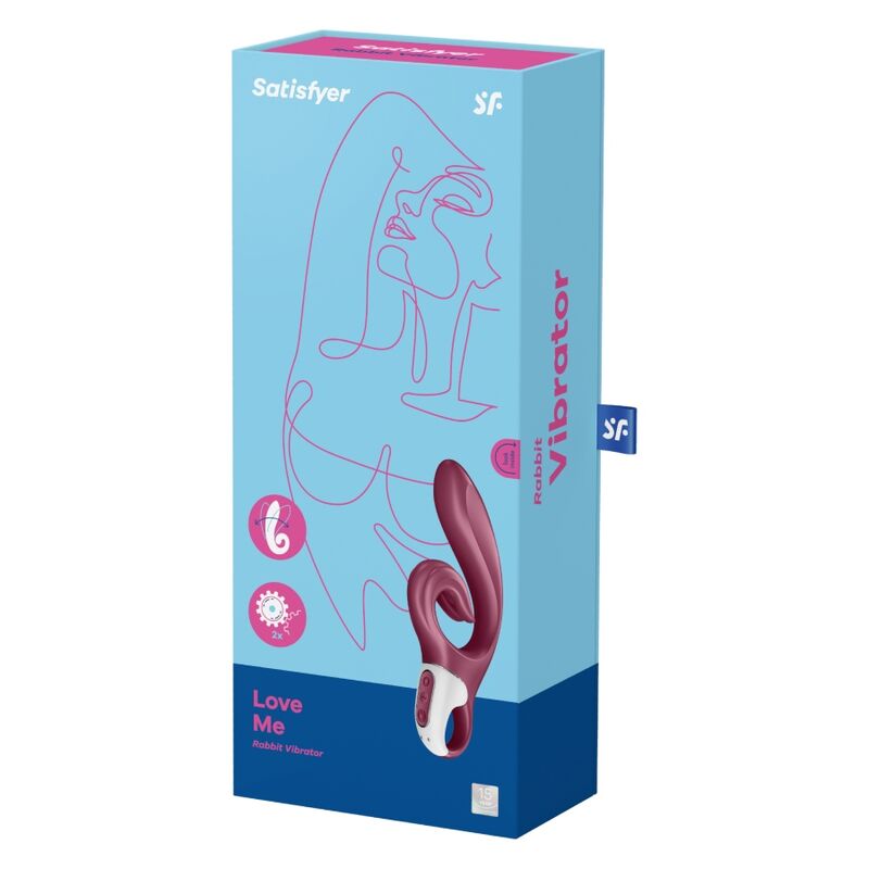 SATISFYER - VIBRADOR LOVE ME BLUE RABBIT