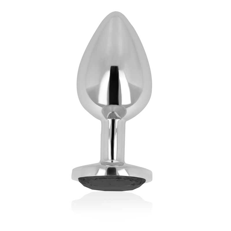 OHMAMA - PLUG ANAL DE CRISTAL PRETO 8 CM