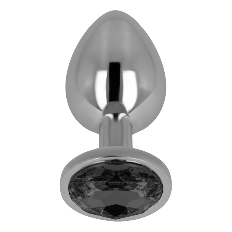 OHMAMA - PLUG ANAL DE CRISTAL PRETO 8 CM