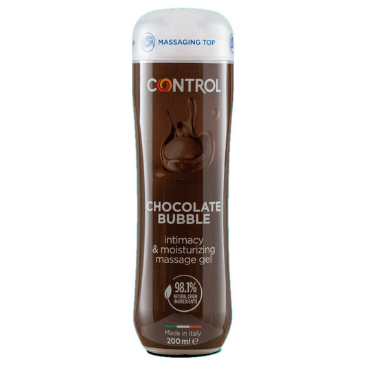 CONTROL - GEL DE MASSAGEM 3 EM 1 COM BOLHAS DE CHOCOLATE 200 ML