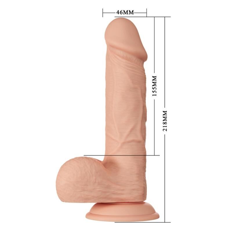 DANCE - BEAUTIFUL ENCOUNTER BAHAMUT FLEXIBLE REALISTIC DILDO 21.8 CM NATURAL