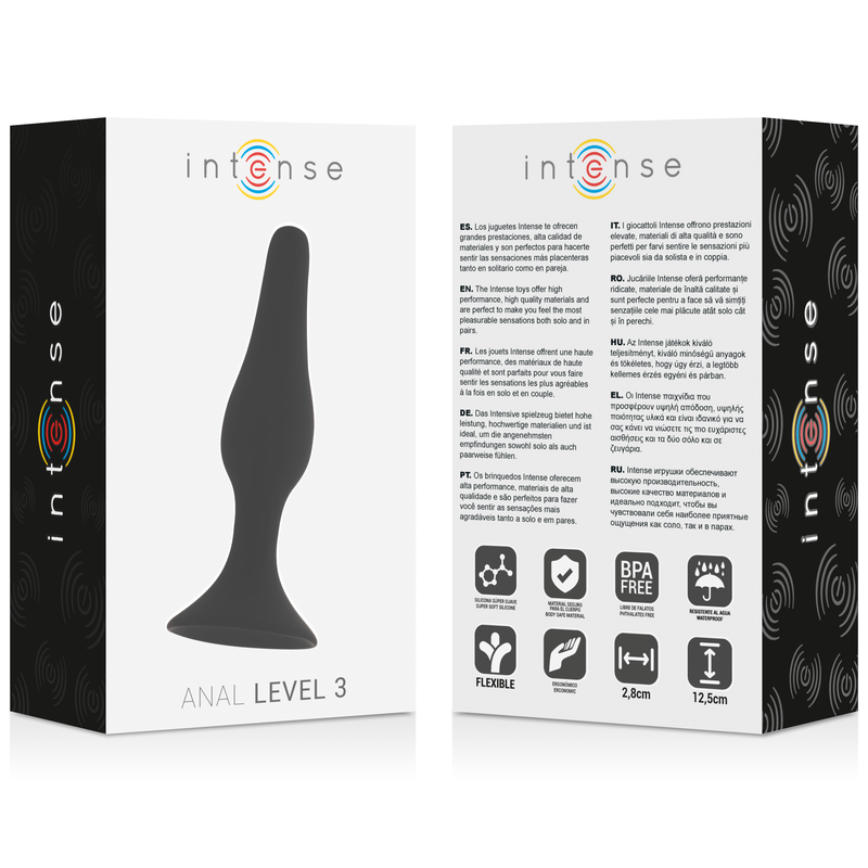 INTENSO - ANAL NÍVEL 3 12,5CM PRETO