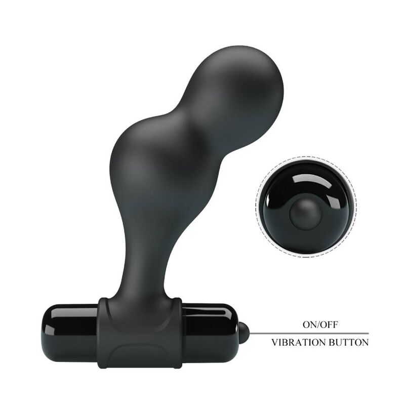 MR PLAY - PLUG ANAL VIBRANTE DE SILICONE PRETO