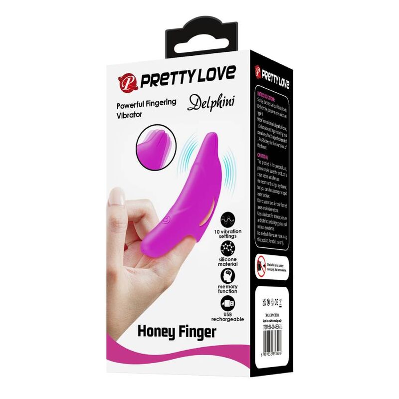 PRETTY LOVE - DELPHINI POWERFUL PURPLE FINGER STIMULATOR