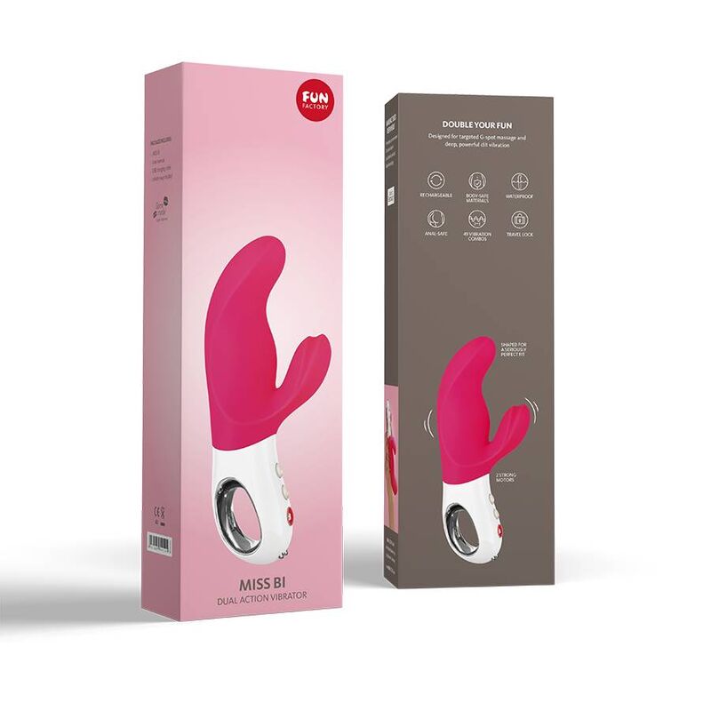 FUN FACTORY - MISS BI DUAL VIBRADOR ROSA / BRANCO