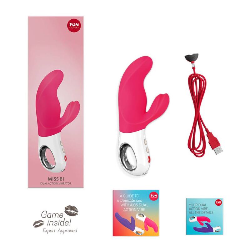 FUN FACTORY - MISS BI DUAL VIBRATOR PINK / WHITE