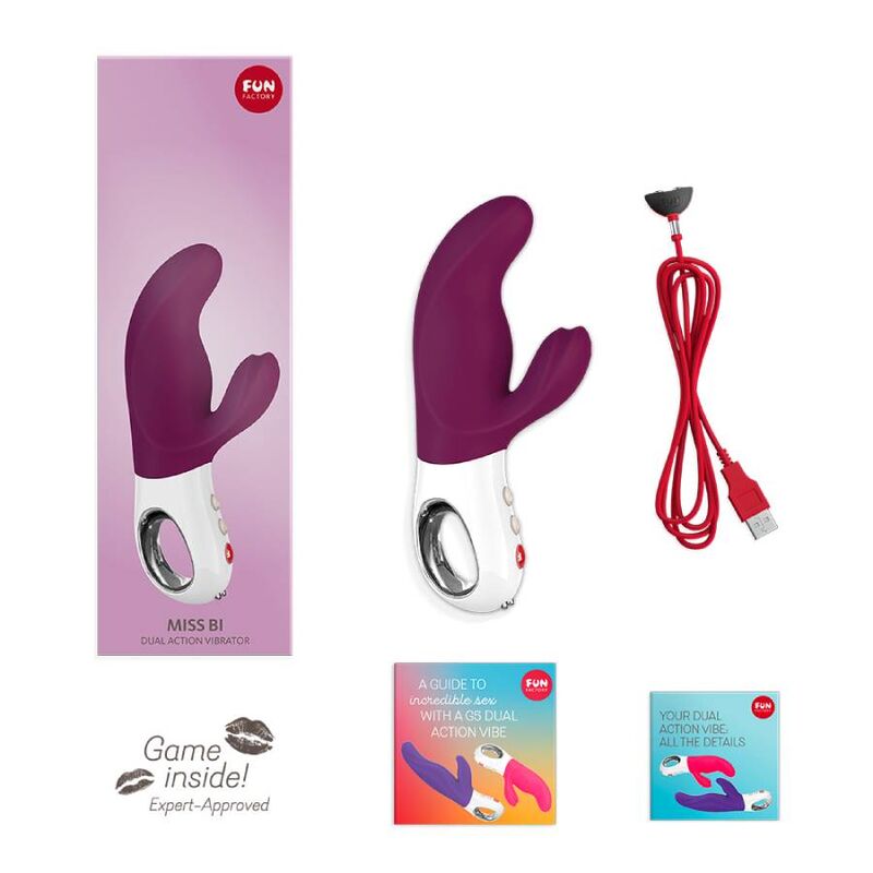 FUN FACTORY - MISS BI DUAL VIBRADOR UVA BRANCO