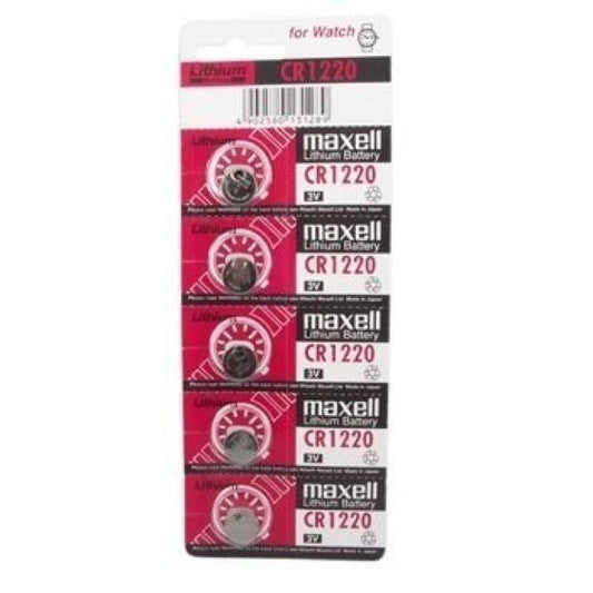 MAXELL - LITHIUM BUTTON BATTERY CR1220 3V BLISTER*5