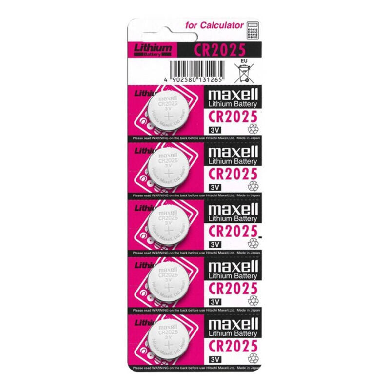 MAXELL - LITHIUM BUTTON BATTERY CR2025 3V BLISTER*5