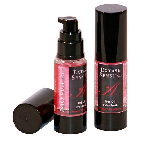 EXTASE SENSUAL - ÓLEO DE MASSAGEM EXTRA FRESCO COM EFEITO MORANGO 30 ML