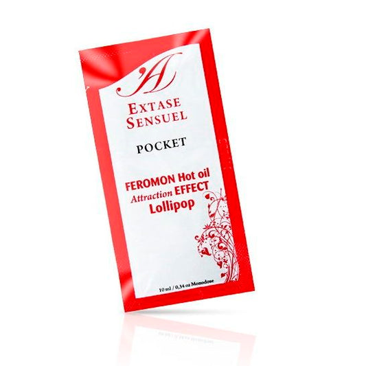 EXTASE SENSUAL - ÓLEO DE MASSAGEM COM EFEITO CALOR FEROMONAS PIRULITO 10 ML