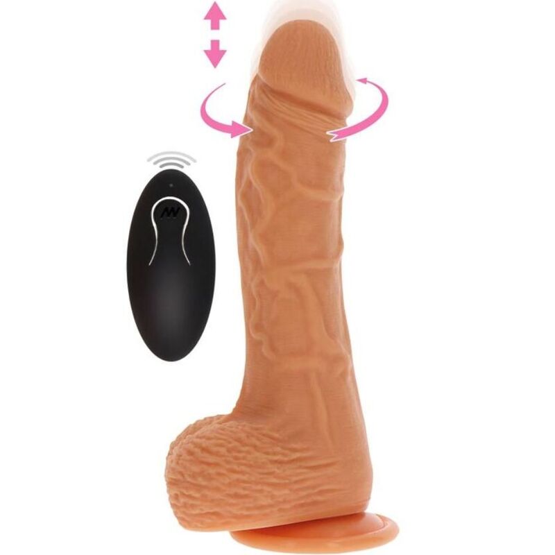 GET REAL - NATURAL UP&amp;DOWN ROTATING VIBRATOR DILDO