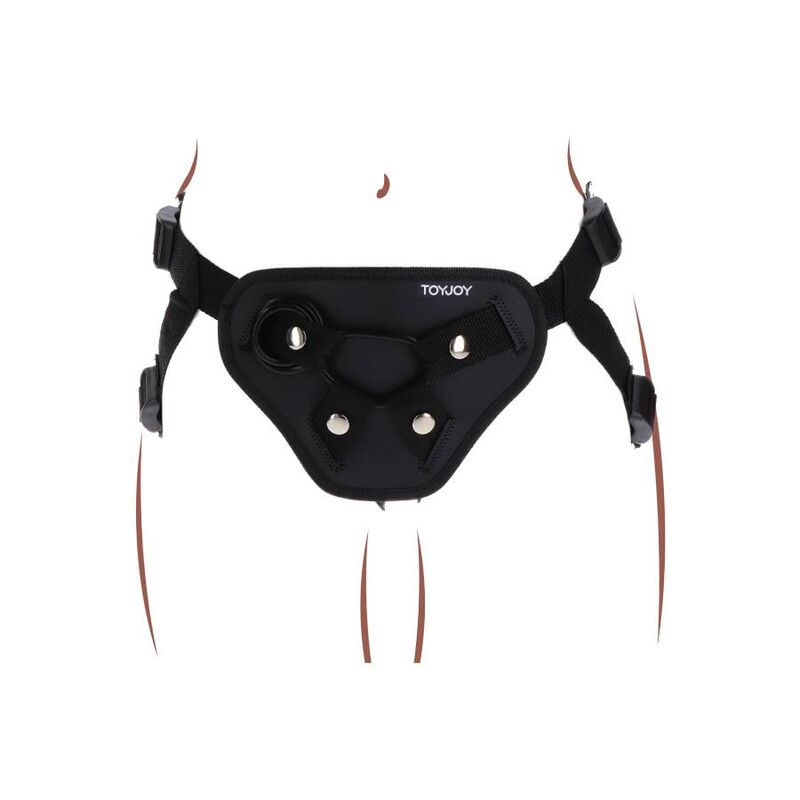 SEJA REAL - ARNÊS DELUXE COM STRAP-ON PRETO