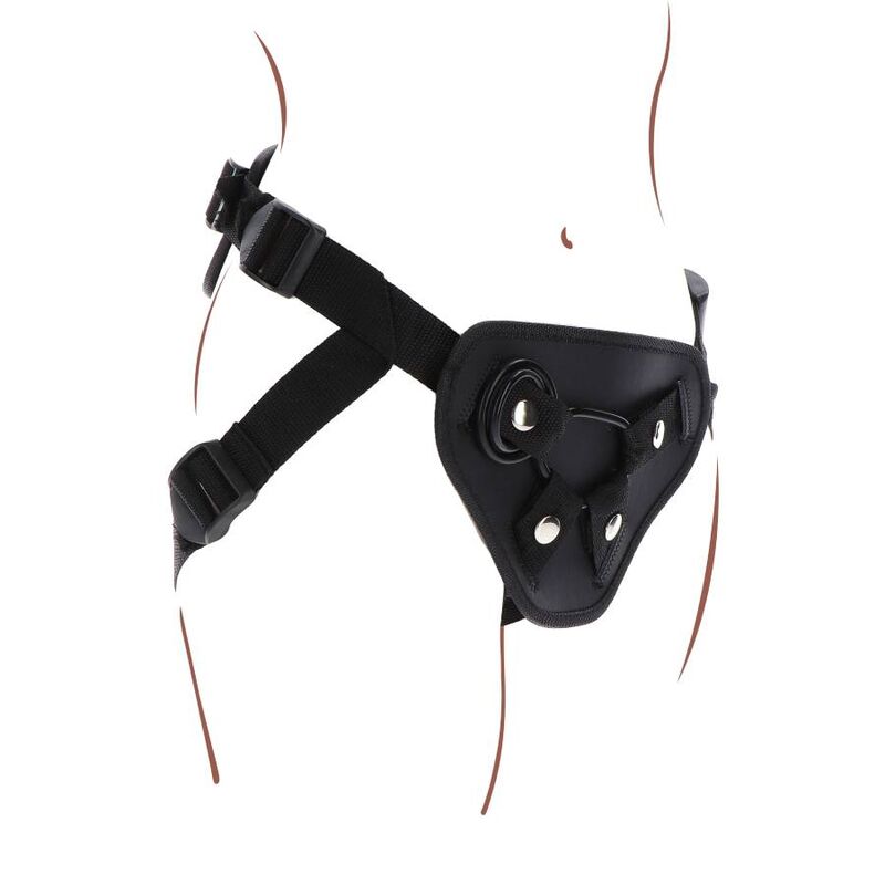 SEJA REAL - ARNÊS DELUXE COM STRAP-ON PRETO