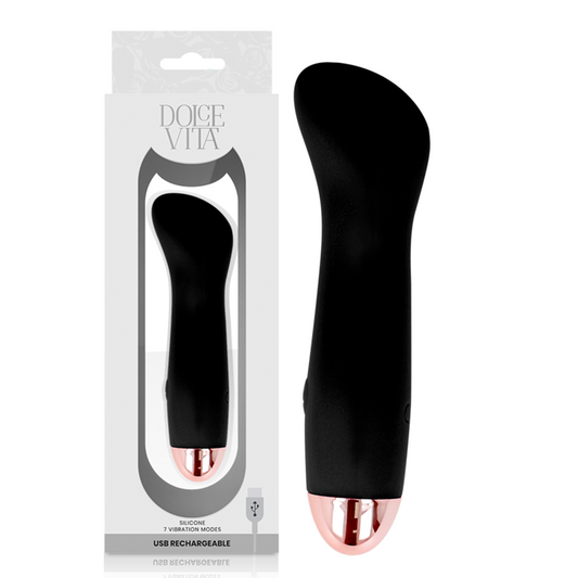 DOLCE VITA - ONE BLACK VIBRADOR RECARREGÁVEL 7 VELOCIDADES