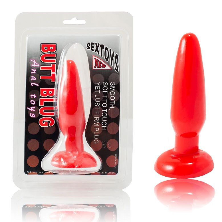 DANCE - PLUG ANAL VERMELHO PEQUENO 15 CM