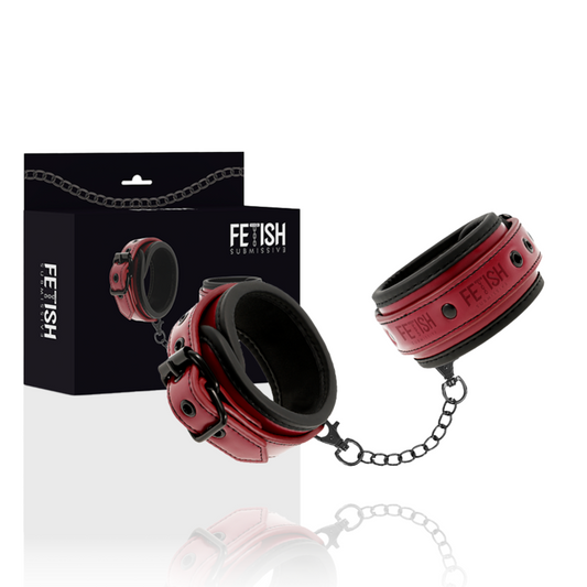 FETISH SUBMISSIVE DARK ROOM - ALGEMAS DE COURO VEGANAS COM FORRO DE NEOPRENE