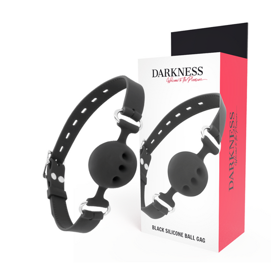 DARKNESS - BLACK SILICONE BREATHABLE GAG