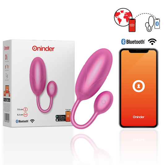 ONINDER - TOKYO VIBRATING EGG ROSA 7,5 X 3,2 CM - APLICATIVO GRATUITO